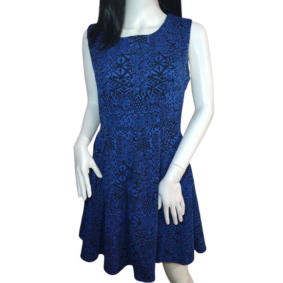 Emerald Sundae Womens Sleeveless Summer Fit and Flare Skater Dress Blue Large - Picture 3 of 15